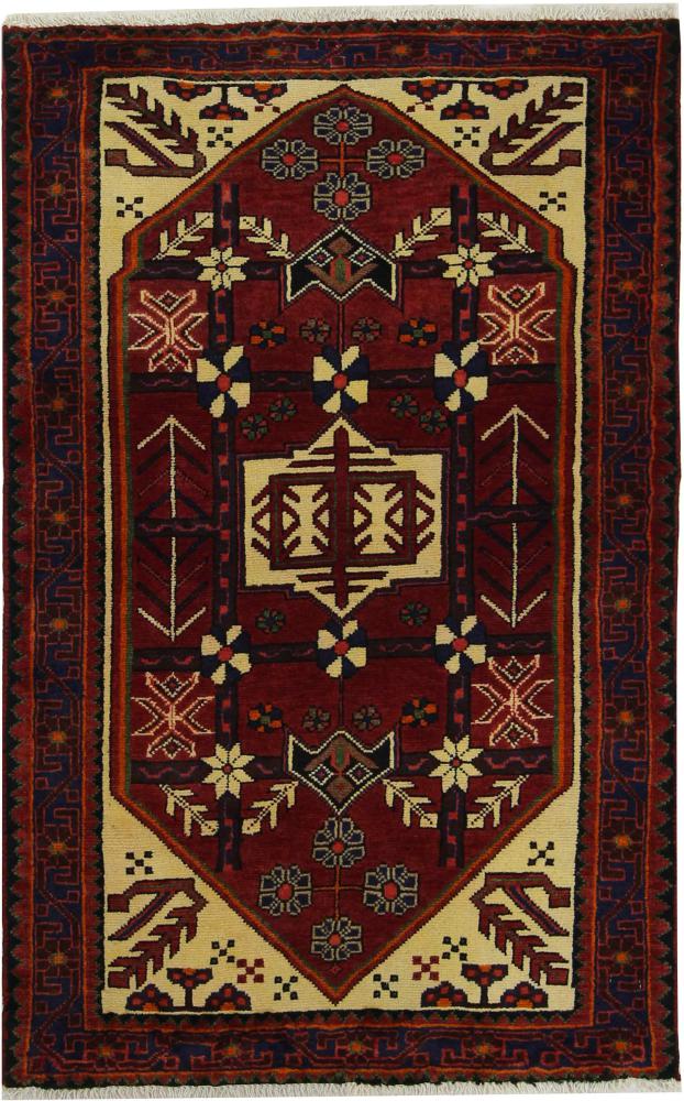 Persisk tæppe Hamadan 138x88 138x88, Persisk tæppe Knyttet i hånden