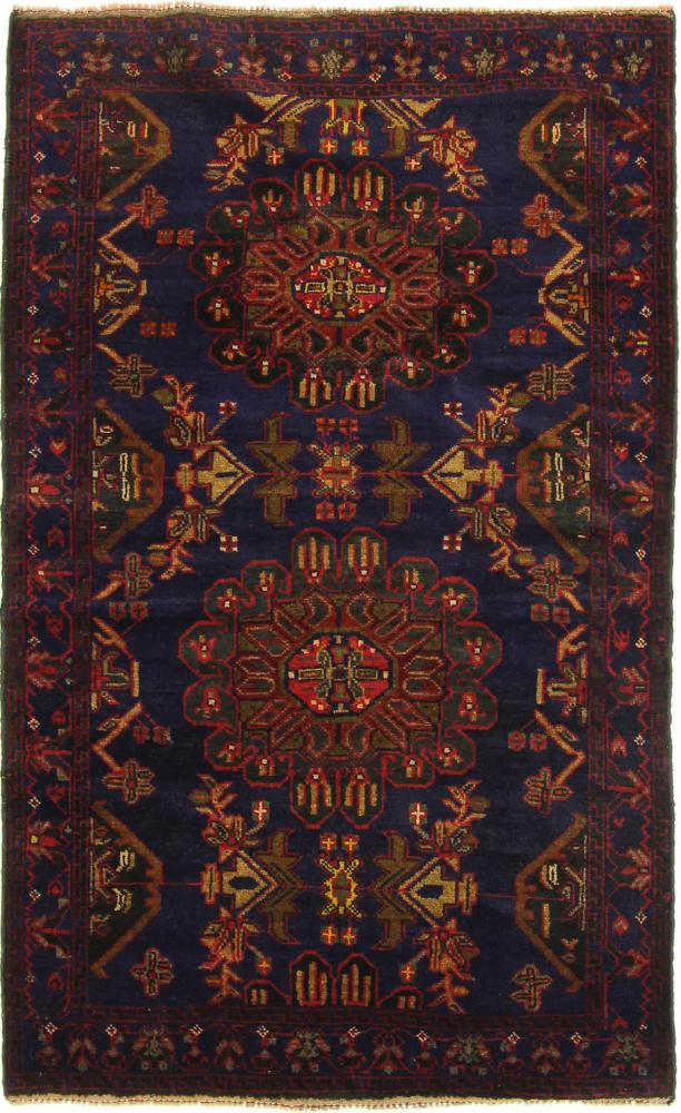 Tapis afghan Baloutche 124x79 124x79, Tapis persan Noué à la main