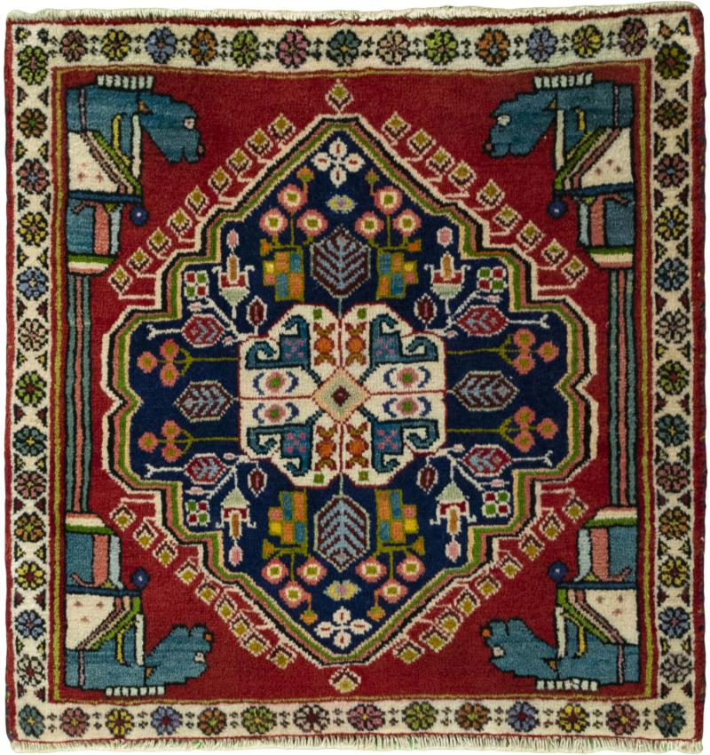 Perzisch tapijt Shiraz 62x61 62x61, Perzisch tapijt Handgeknoopte
