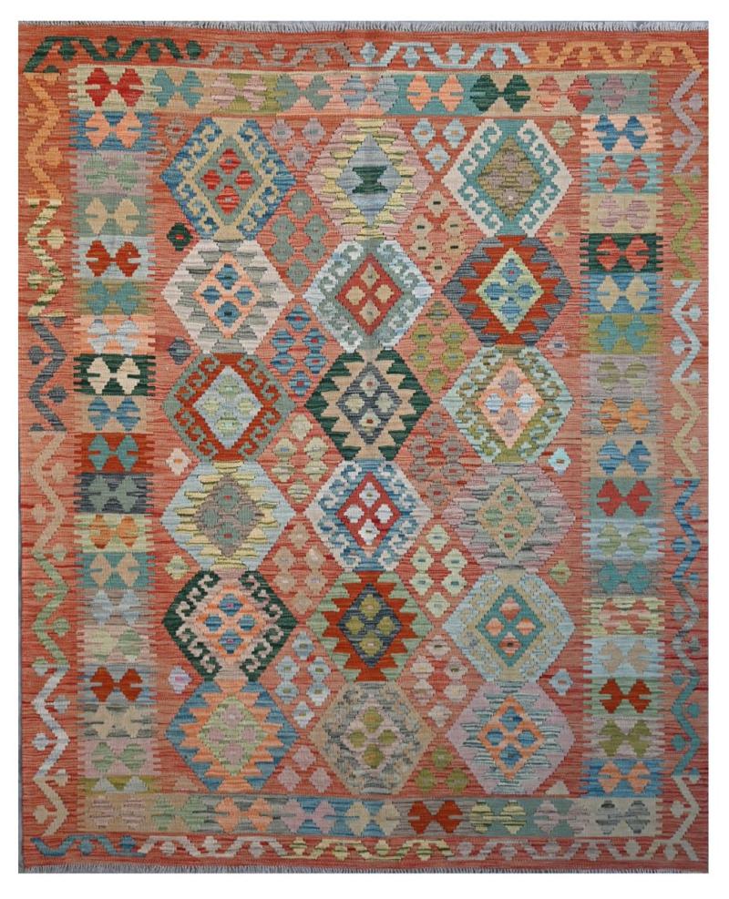 Afghan rug Kilim Afghan 6'7"x5'3" 6'7"x5'3", Persian Rug Woven by hand