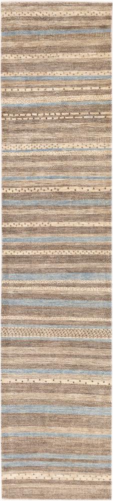 Persian Rug Persian Gabbeh Loribaft Tabiilbaft 12'7"x2'9" 12'7"x2'9", Persian Rug Knotted by hand