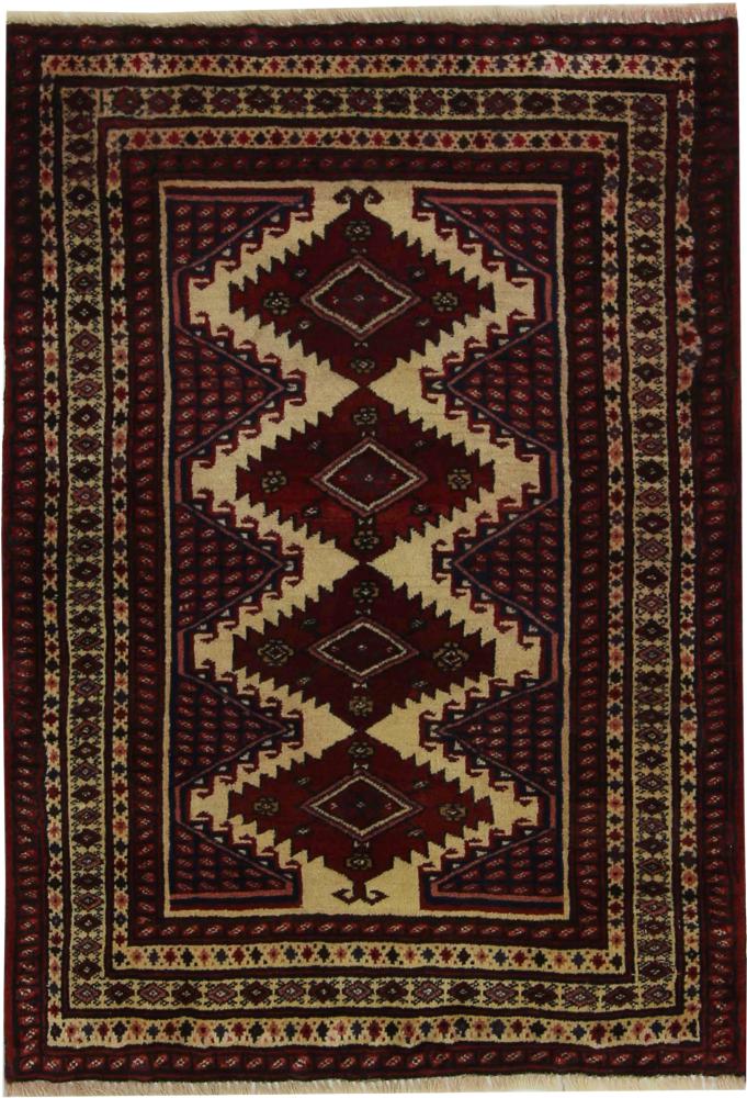 Tapete persa Turcomano 116x83 116x83, Tapete persa Atado à mão