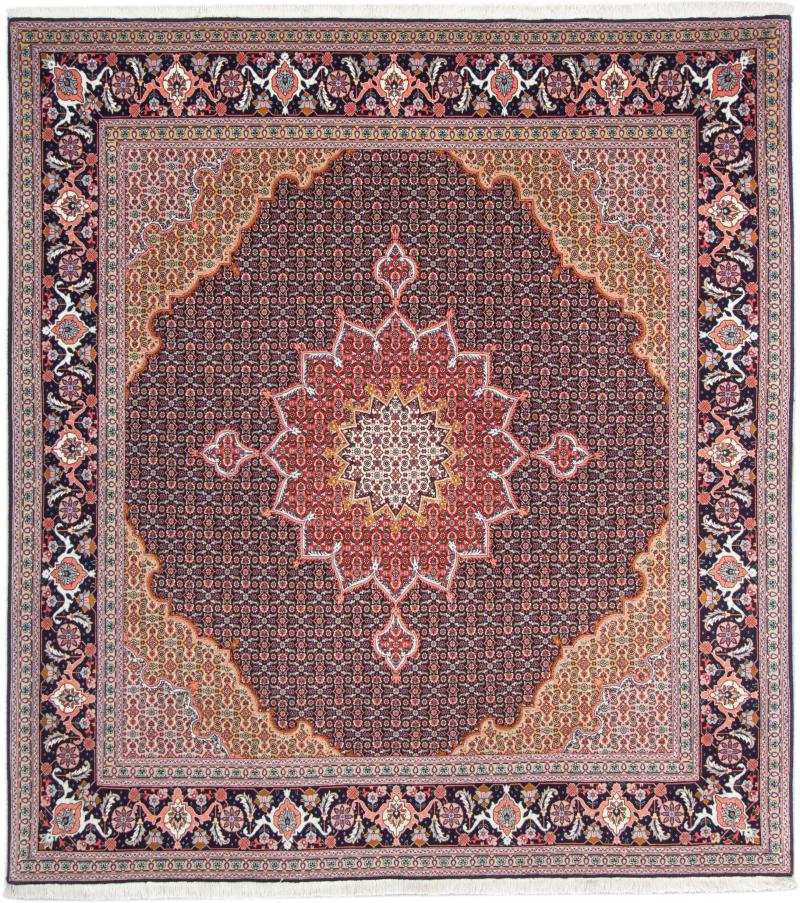 Tapete persa Tabriz 50Raj 220x201 220x201, Tapete persa Atado à mão