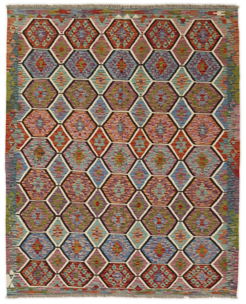 Alfombra afgana Kilim Afghan 200x163 200x163, Alfombra persa Tejido a mano