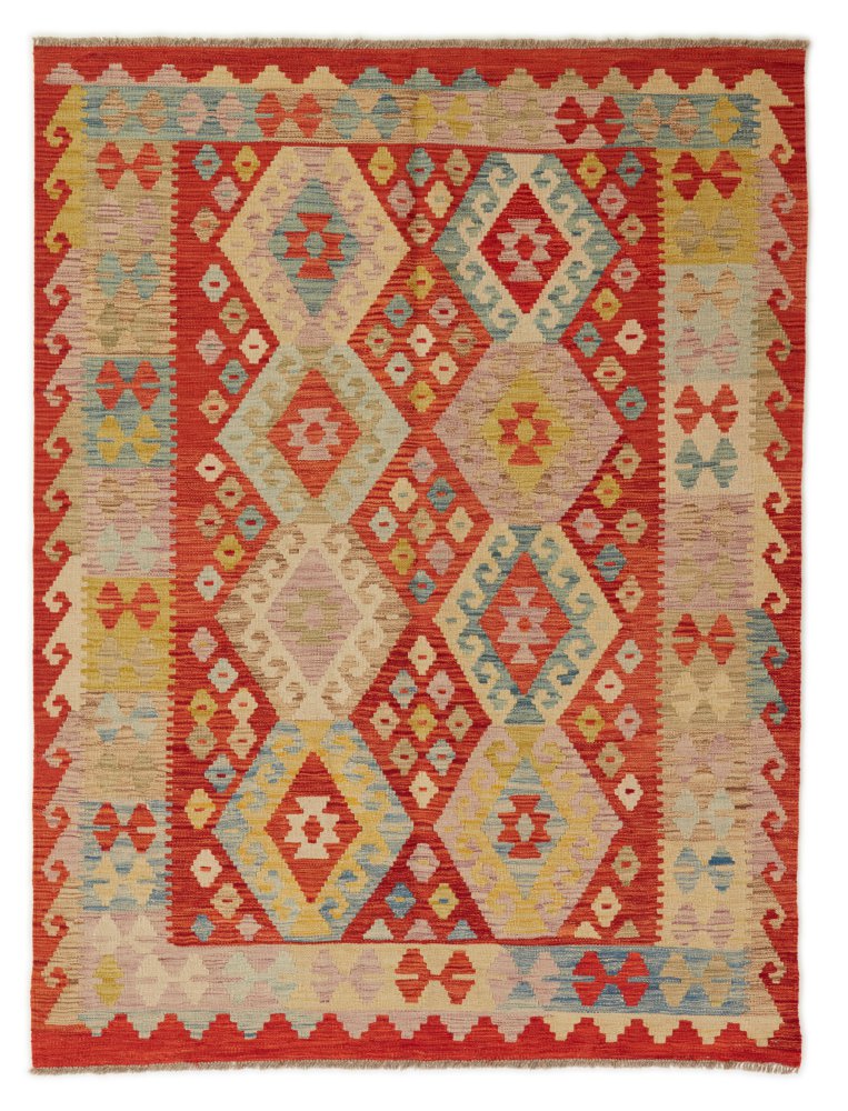 Tapis afghan Kilim Afghan 192x146 192x146, Tapis persan Tissé à la main