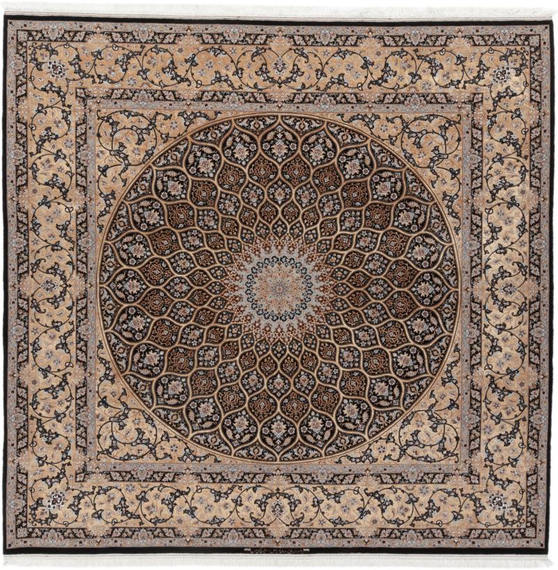 Perzisch tapijt Isfahan Zijden Pool 255x251 255x251, Perzisch tapijt Handgeknoopte
