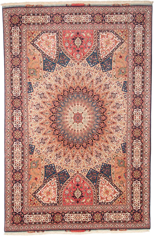 Tapete persa Tabriz 50Raj 301x201 301x201, Tapete persa Atado à mão