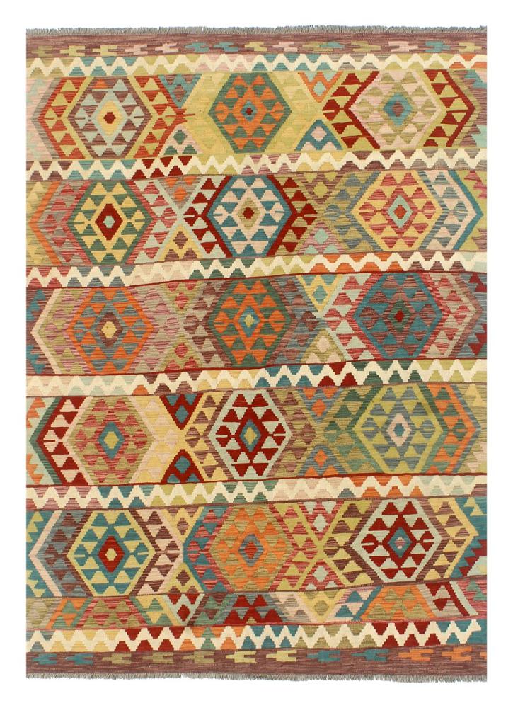 Afghan rug Kilim Afghan 7'9"x5'7" 7'9"x5'7", Persian Rug Woven by hand