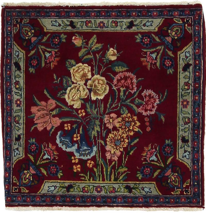 Tapete persa Tabriz 51x51 51x51, Tapete persa Atado à mão