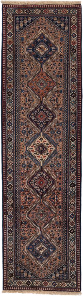 Persian Rug Yalameh 9'9"x2'9" 9'9"x2'9", Persian Rug Knotted by hand