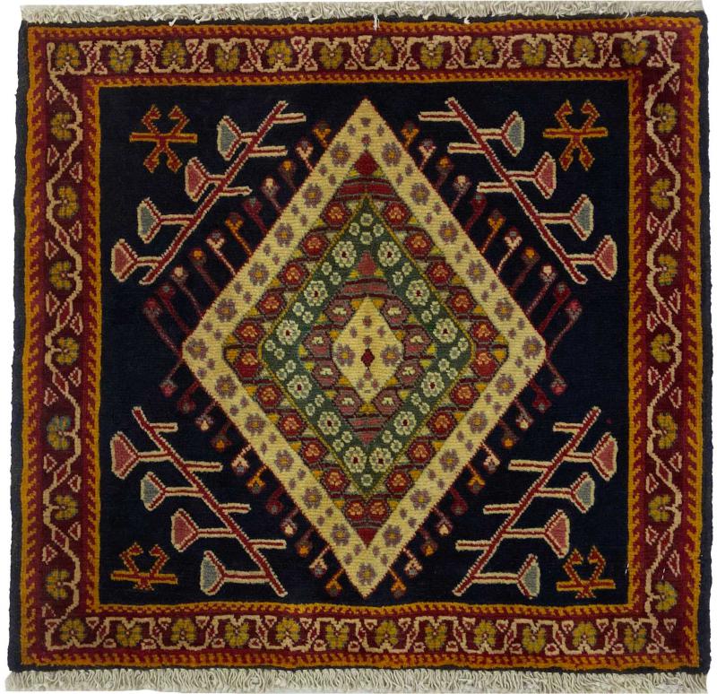 Persialainen matto Ghashghai 61x64 61x64, Persialainen matto Solmittu käsin