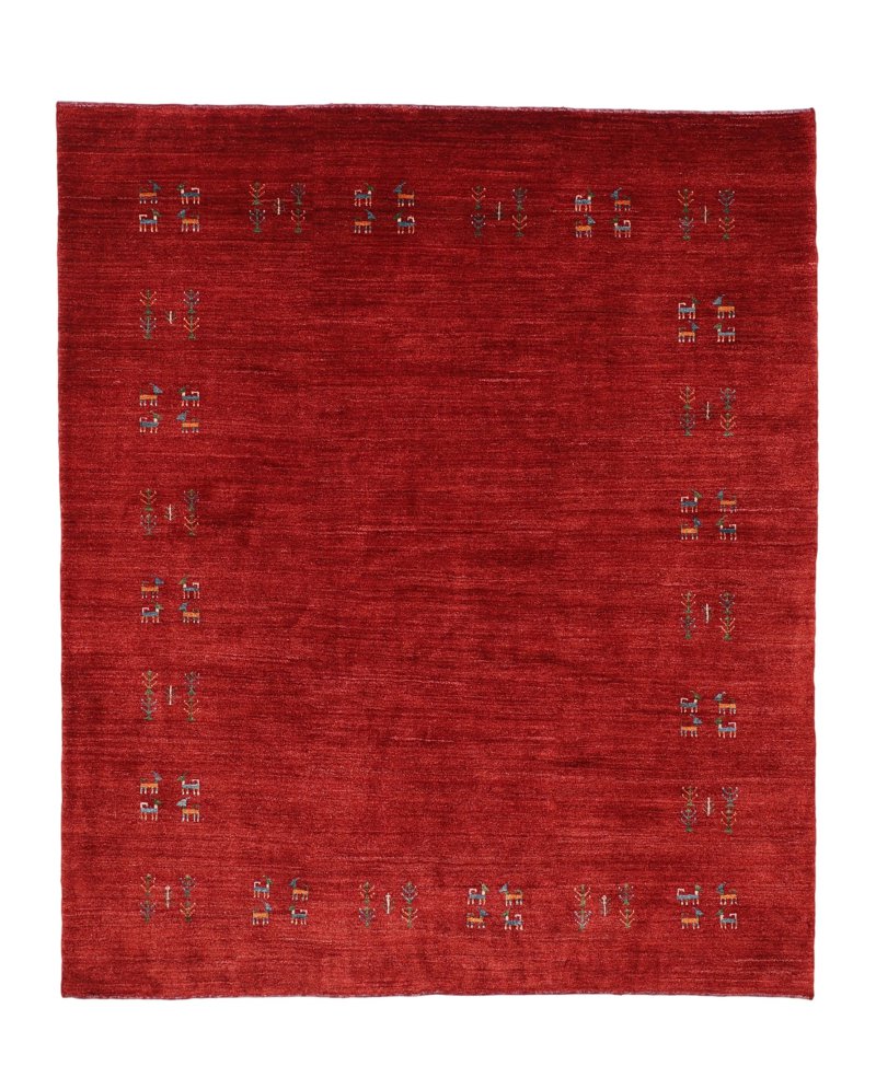 Tapis persan Persan Gabbeh Loribaft 250x210 250x210, Tapis persan Noué à la main