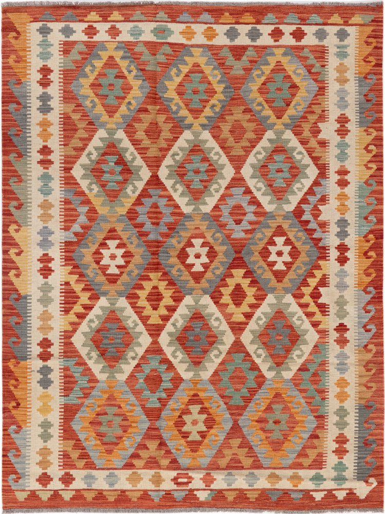 Afghansk matta Kilim Afghan 204x156 204x156, Persisk matta Handvävd