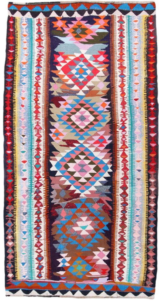 Persisk tæppe Kelim Fars Antikke 329x174 329x174, Persisk tæppe Håndvævet