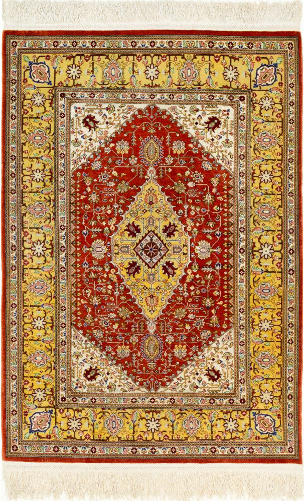  Hereke Seda 105x71 105x71, Tapete persa Atado à mão