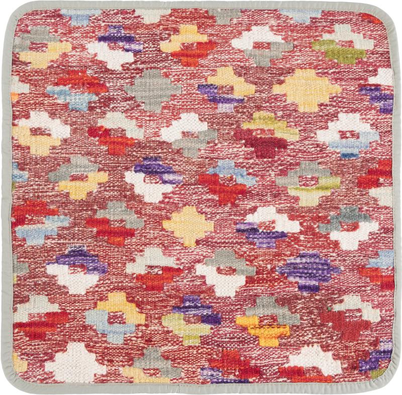 Afghan rug Kilim Afghan Cushion Cover 45x45 45x45, Persian Rug Knotted by hand
