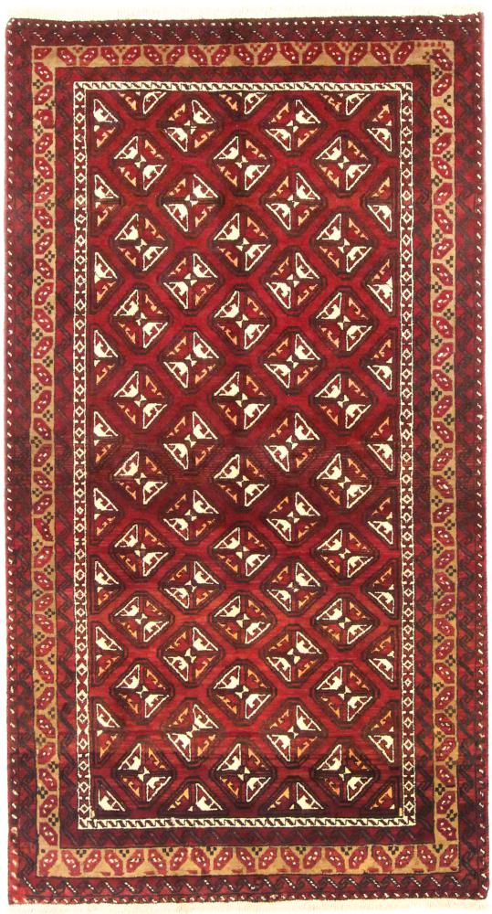 Tapete persa Balúchi 199x109 199x109, Tapete persa Atado à mão