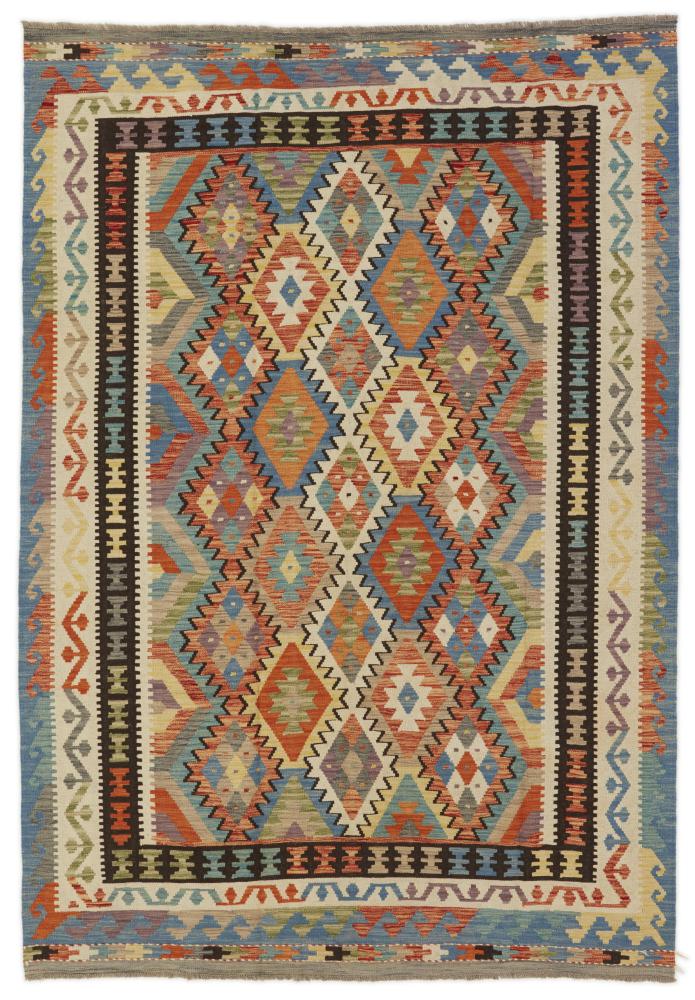 Afghan rug Kilim Afghan 9'7"x6'8" 9'7"x6'8", Persian Rug Woven by hand