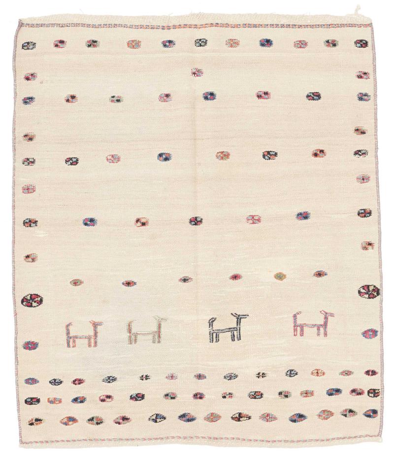 Perský koberec Kilim Fars Starožitný 127x109 127x109, Perský koberec Ručně tkaný