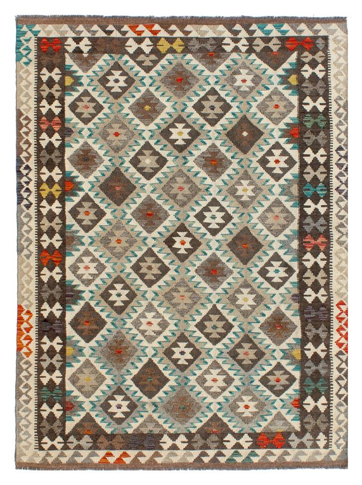 Afghan rug Kilim Afghan Heritage 6'9"x4'10" 6'9"x4'10", Persian Rug Woven by hand