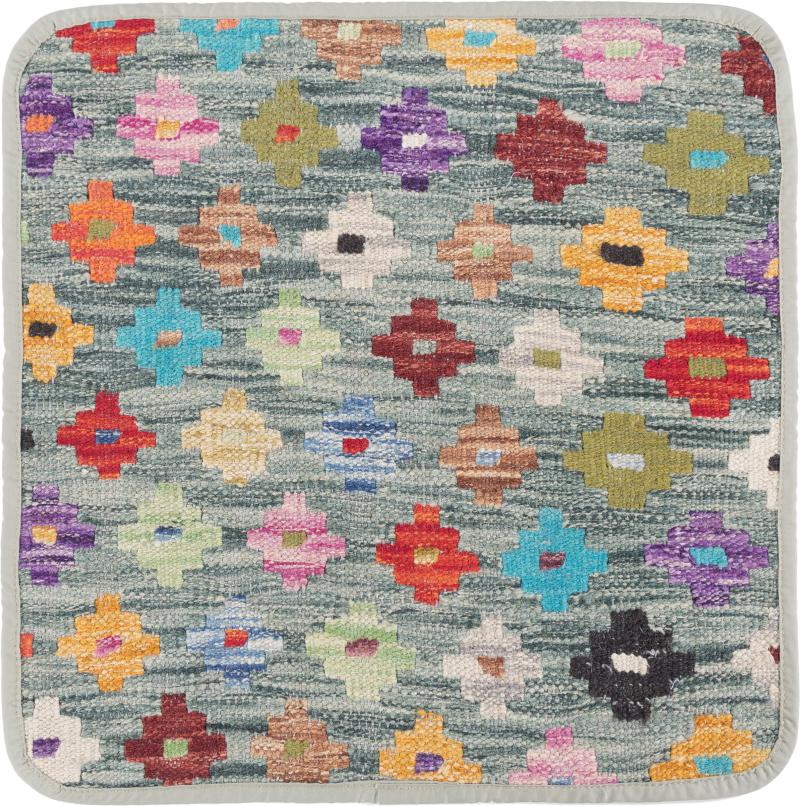 Afghan rug Kilim Afghan Cushion Cover 45x45 45x45, Persian Rug Knotted by hand