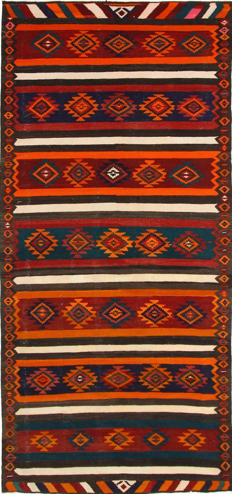 Tapete persa Kilim Fars Azerbaijan Antigo 319x145 319x145, Tapete persa Tecido à mão