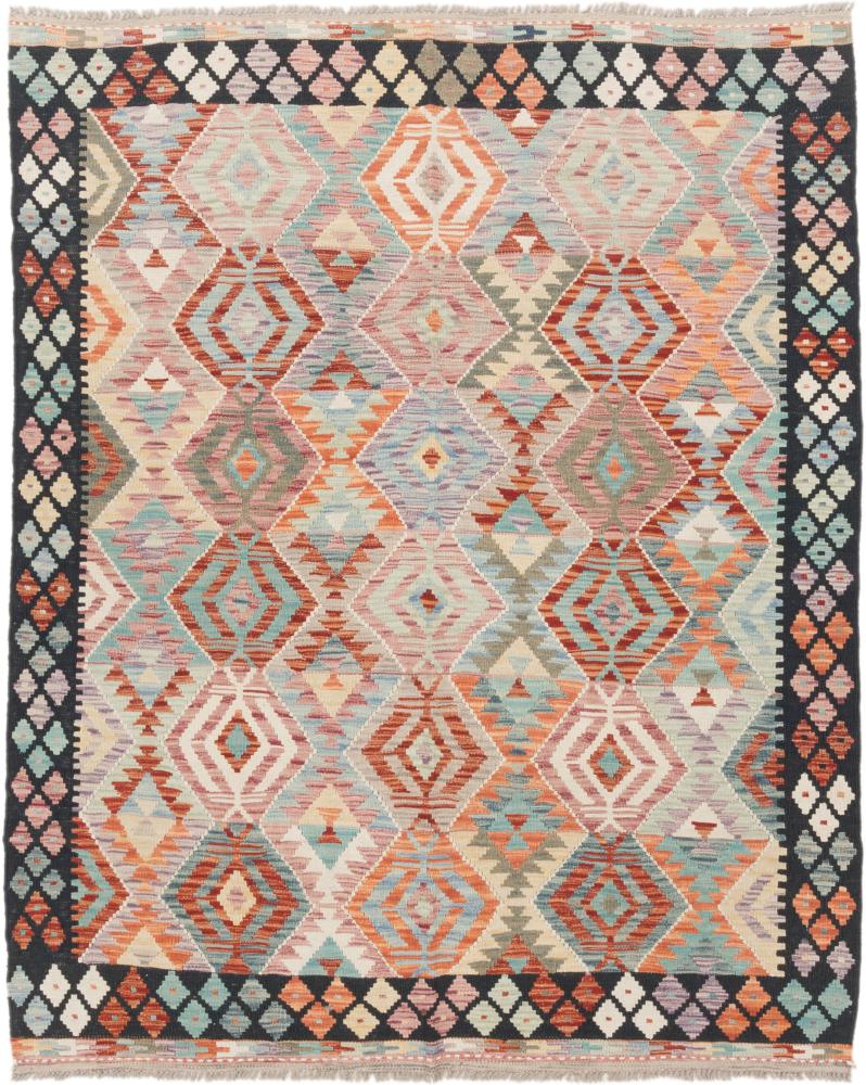 Tapete afegão Kilim Afegão 193x158 193x158, Tapete persa Tecido à mão