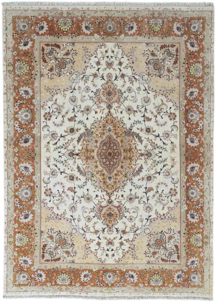 Tapete persa Tabriz 50Raj Fio de Seda 204x151 204x151, Tapete persa Atado à mão