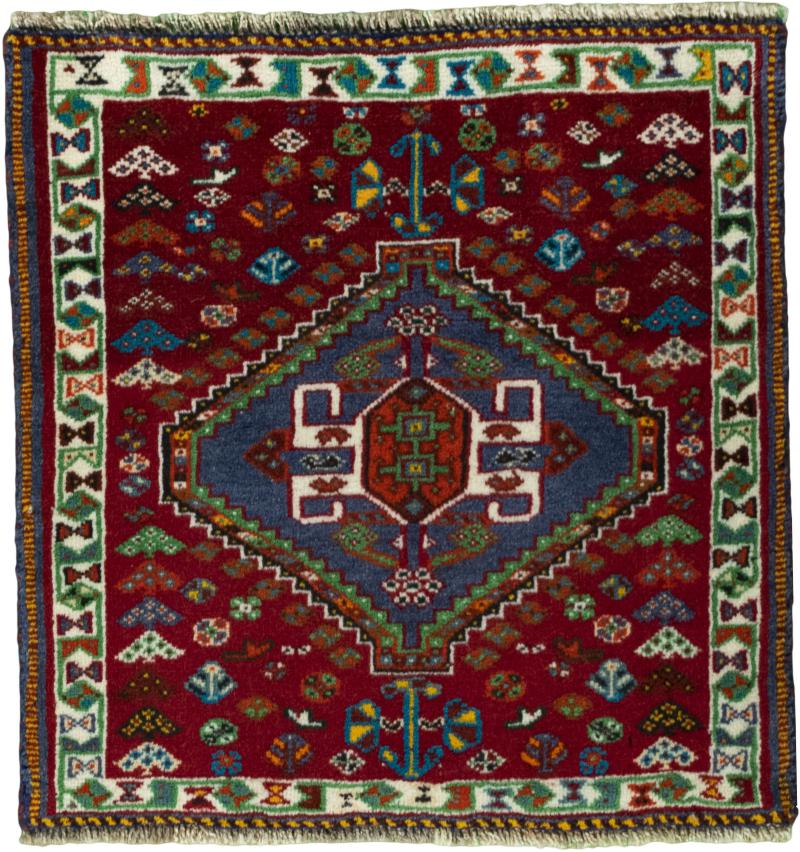 Tapis persan Shiraz 63x61 63x61, Tapis persan Noué à la main