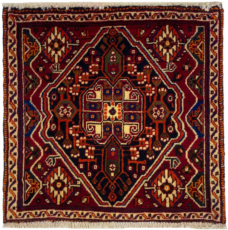 Persian Rug Ghashghai 63x61 63x61, Persian Rug Knotted by hand