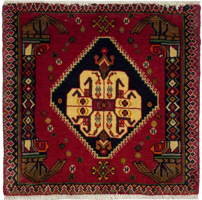 Tapis persan Ghashghai 54x57 54x57, Tapis persan Noué à la main