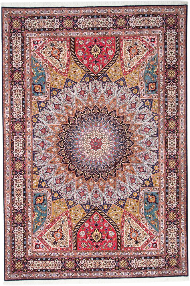 Tapete persa Tabriz 50Raj 303x205 303x205, Tapete persa Atado à mão