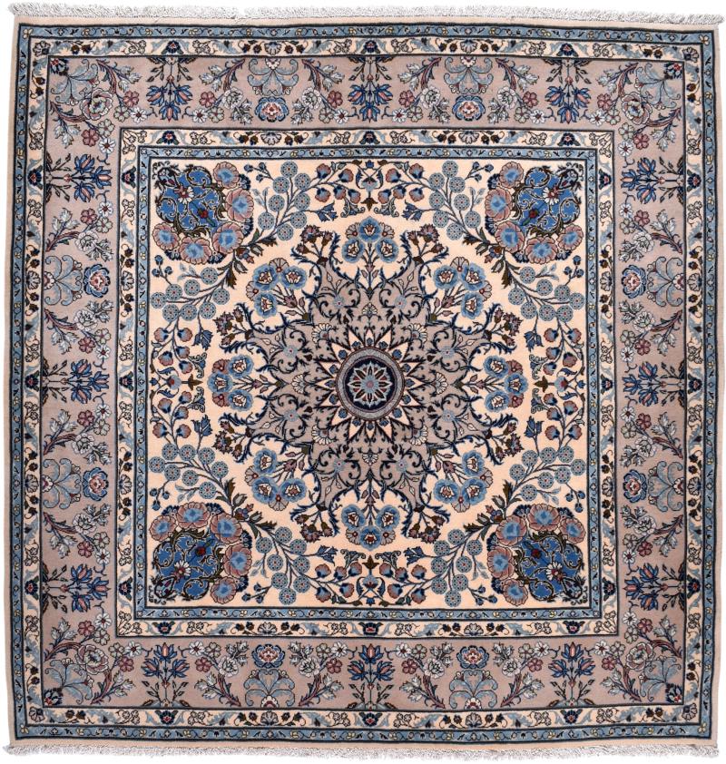 Persian rug Yazd 6'9"x6'9" 6'9"x6'9", Persian rug Hand-knotted