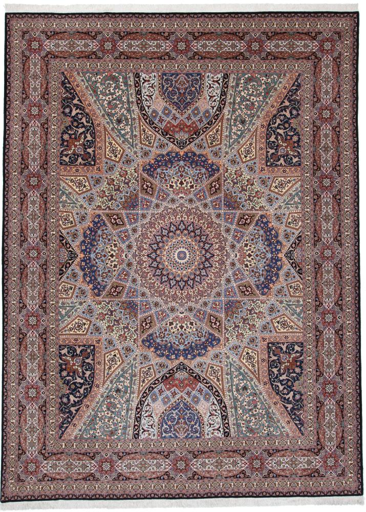 Persisk tæppe Tabriz Gumbad 60Raj Silketrend 407x300 407x300, Persisk tæppe Knyttet i hånden