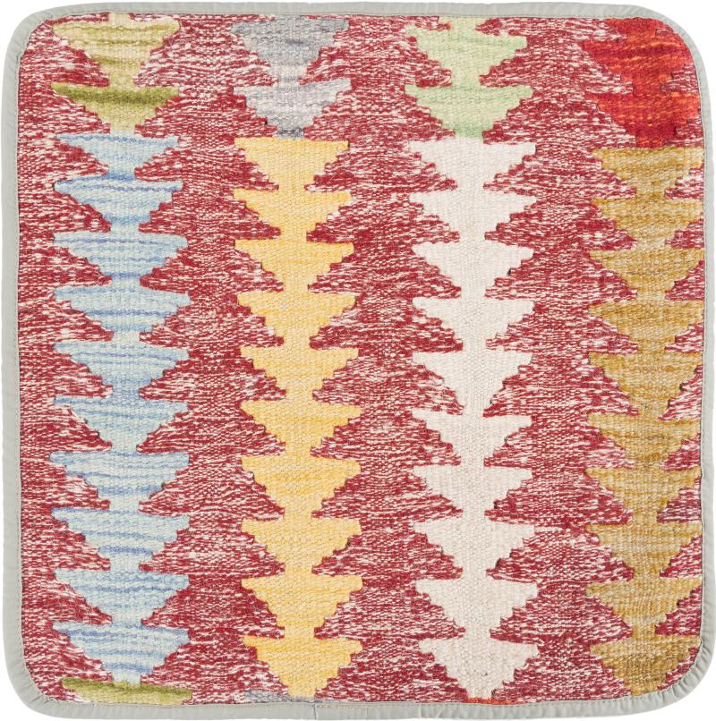 Afghan rug Kilim Afghan Cushion Cover 45x45 45x45, Persian Rug Knotted by hand