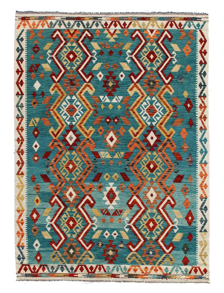 Afghan rug Kilim Afghan 8'0"x5'9" 8'0"x5'9", Persian Rug Woven by hand