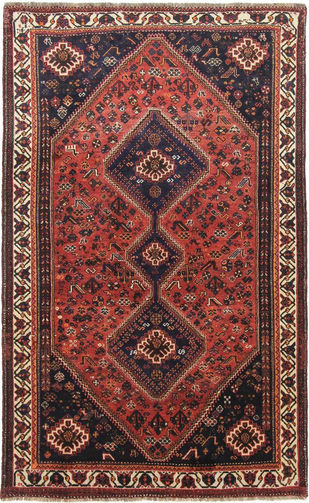 Persian Rug Ghashghai 8'8"x5'5" 8'8"x5'5", Persian Rug Knotted by hand