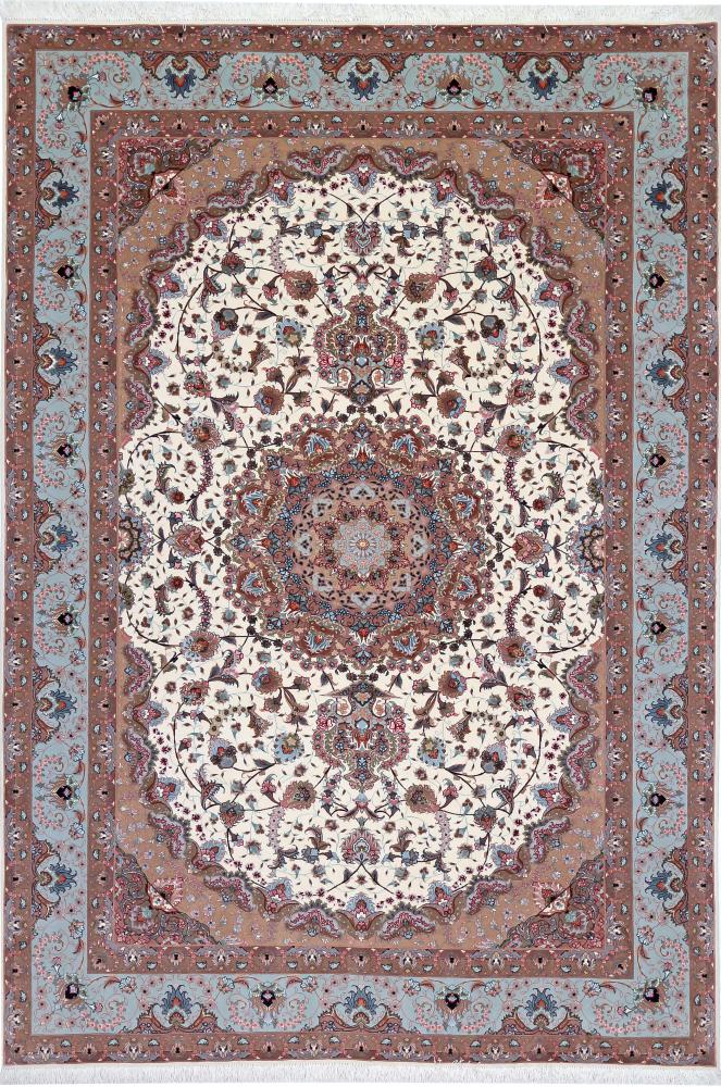 Tapete persa Tabriz 50Raj Shiva Fio de Seda 296x199 296x199, Tapete persa Atado à mão