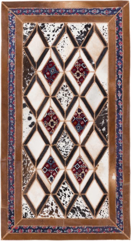Tapis persan Kilim Patchwork Leder 165x87 165x87, Tapis persan Tissé à la main