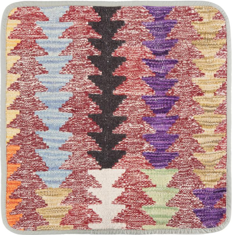 Afghan rug Kilim Afghan Cushion Cover 45x45 45x45, Persian Rug Knotted by hand