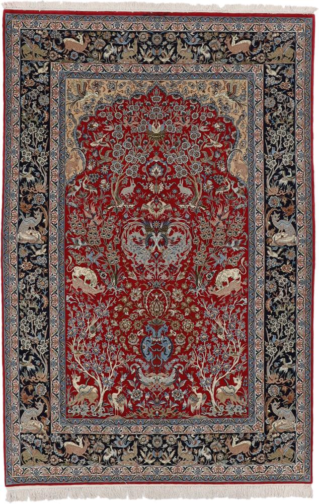 Tapete persa Isfahan Fio de Seda 244x161 244x161, Tapete persa Atado à mão