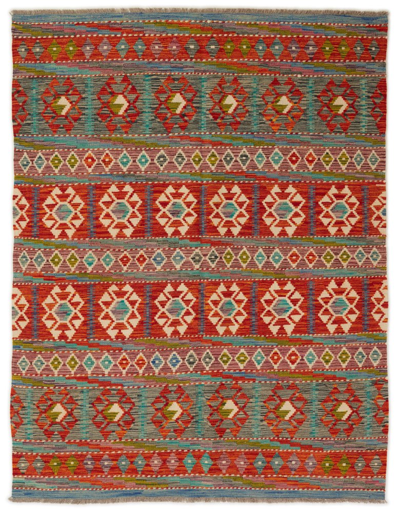 Covor afgan Chilim Afghan 195x150 195x150, Covor persan Țesut manual