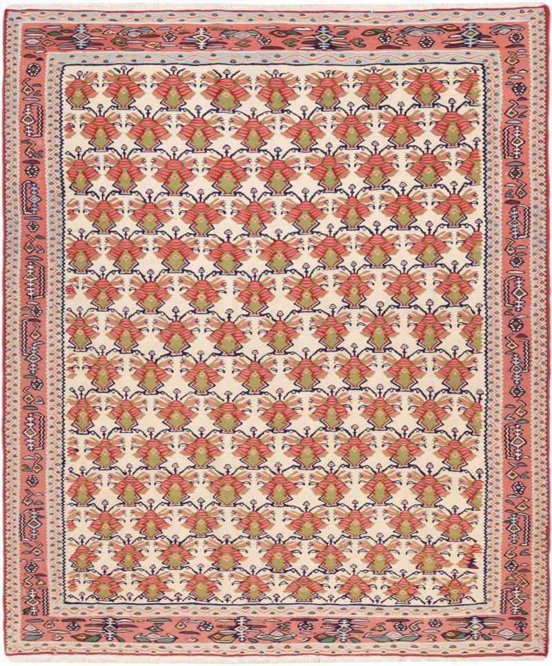 Persian Rug Kilim Senneh 226x191 226x191, Persian Rug Knotted by hand