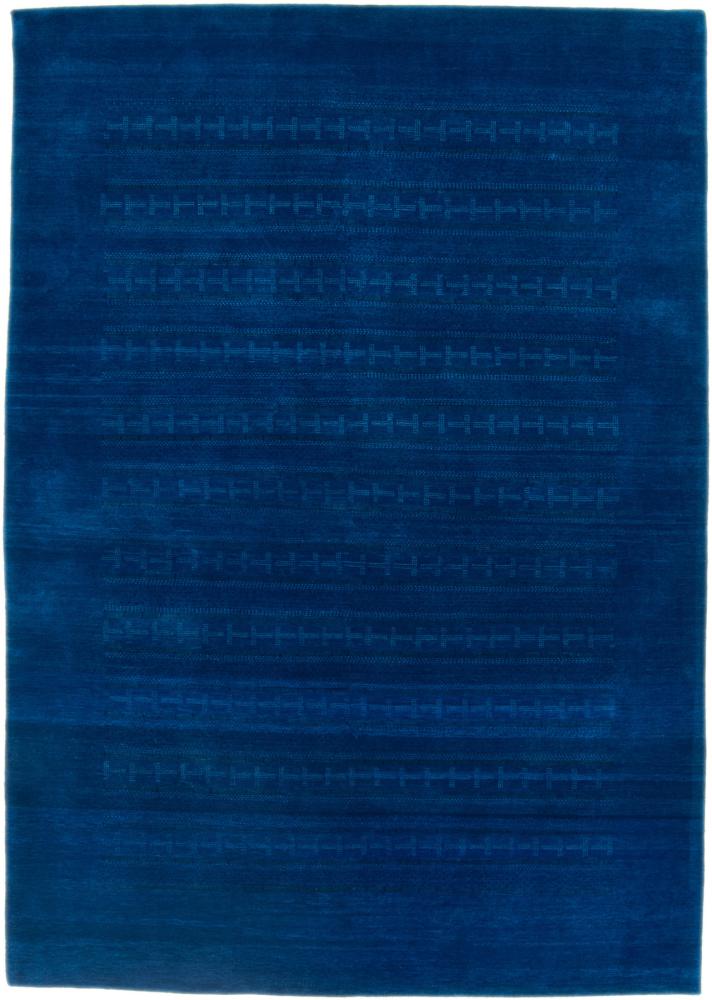 Indo rug Gabbeh Loribaft 8'0"x5'7" 8'0"x5'7", Persian Rug Knotted by hand