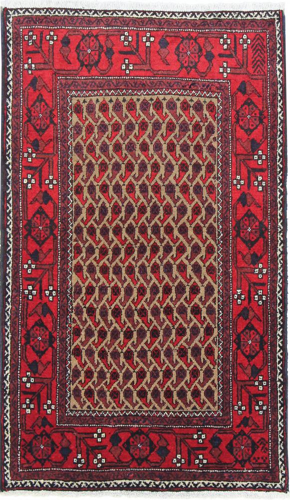 Tapete persa Balúchi 137x81 137x81, Tapete persa Atado à mão