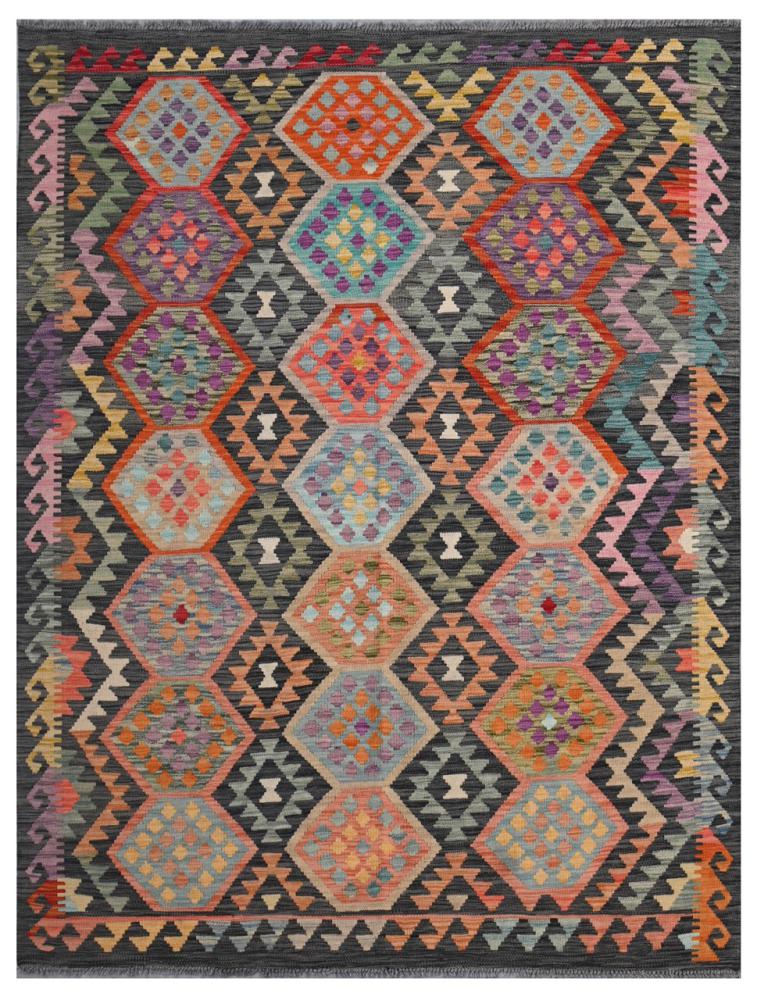 Afghan rug Kilim Afghan 6'10"x5'2" 6'10"x5'2", Persian Rug Woven by hand