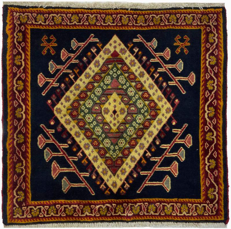 Alfombra persa Ghashghai 61x64 61x64, Alfombra persa Anudado a mano