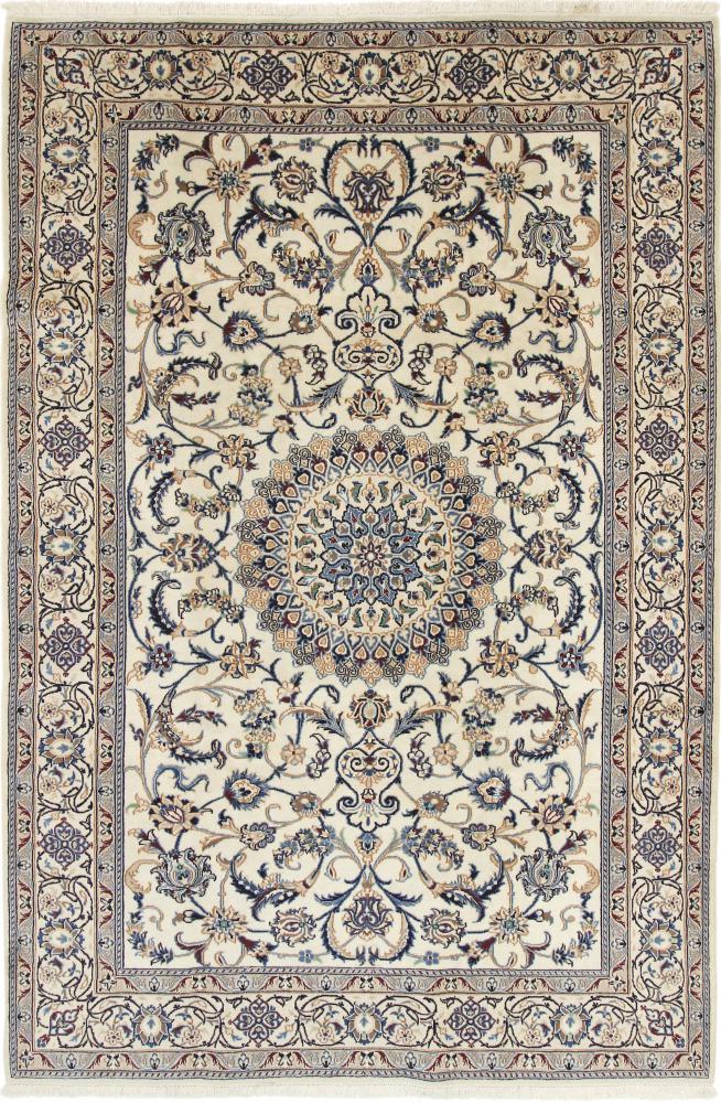 Persisk tæppe Nain 297x196 297x196, Persisk tæppe Knyttet i hånden