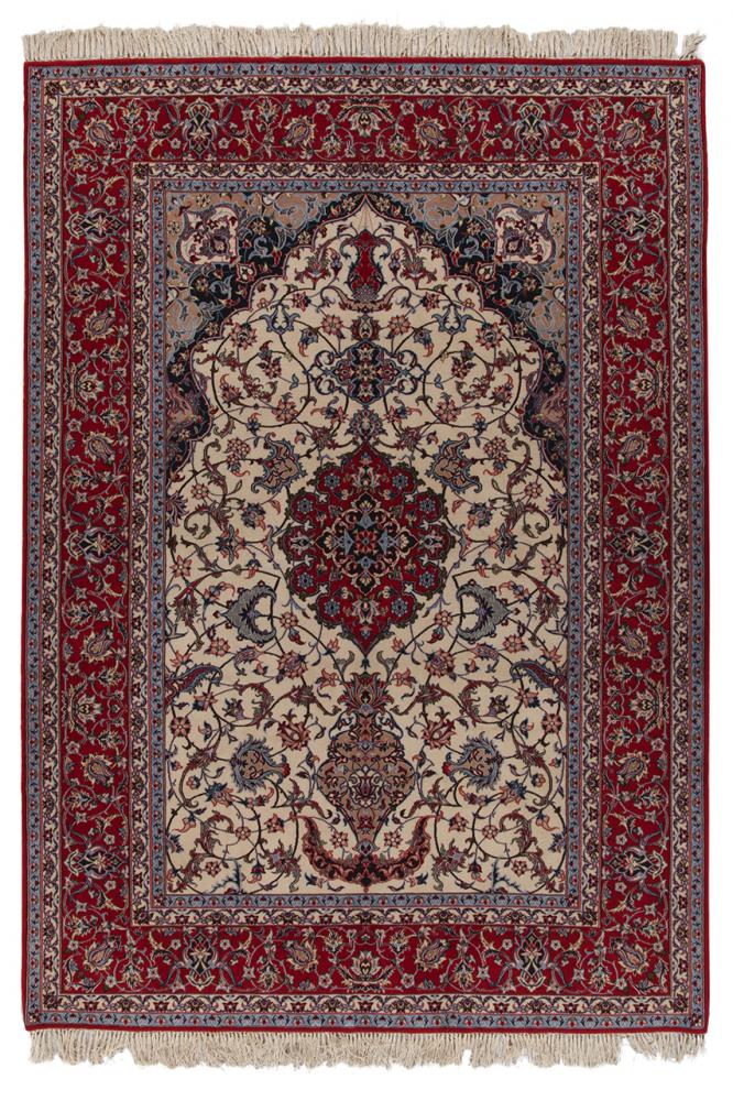 Tapete persa Isfahan Fio de Seda 231x160 231x160, Tapete persa Atado à mão