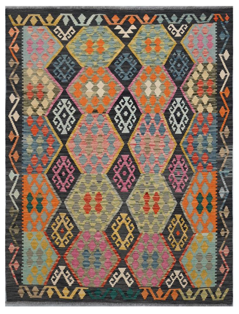 Tappeto Afgano Kilim Afghan 206x161 206x161, Tappeto persiano Tessuto a mano